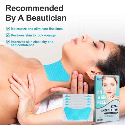 Neck Wrinkle Patches, 5 PCS Neck Tape Lifting Invisible for Firming and Tightening, Anti-Wrinkle Patches to Smoothing Skin
