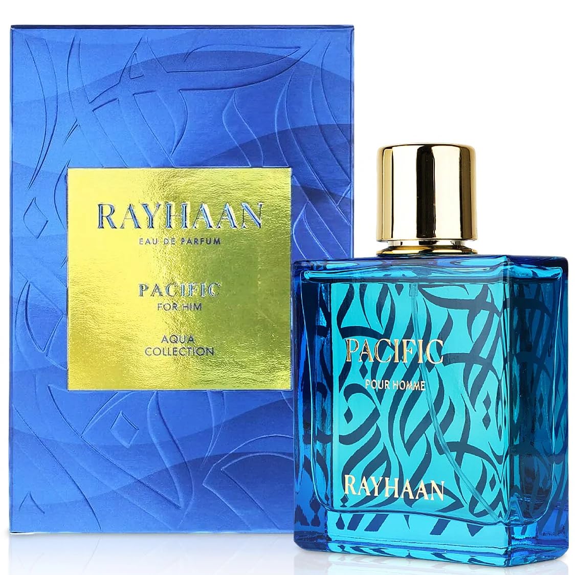 RAYHAAN Pacific for Men Eau de Parfum Spray, 3.4 Ounce