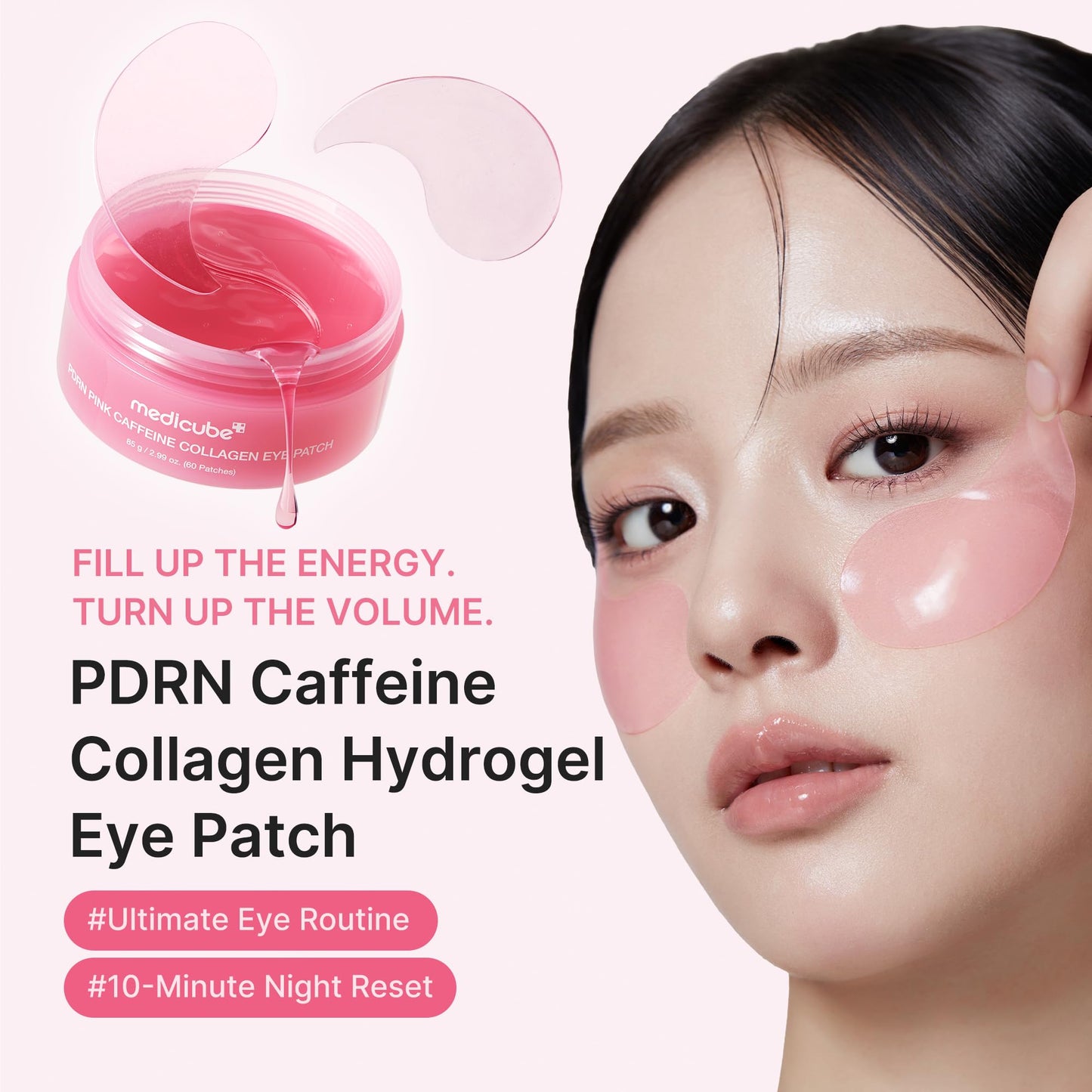 medicube Eye Patch PDRN Caffeine Collagen | Gel Eye Patches for the appearance of Dark Circles, Undereye Bags | Firming, Age-Defying Care with Retinol, Collagen | Korean Skincare | 30 Pairs