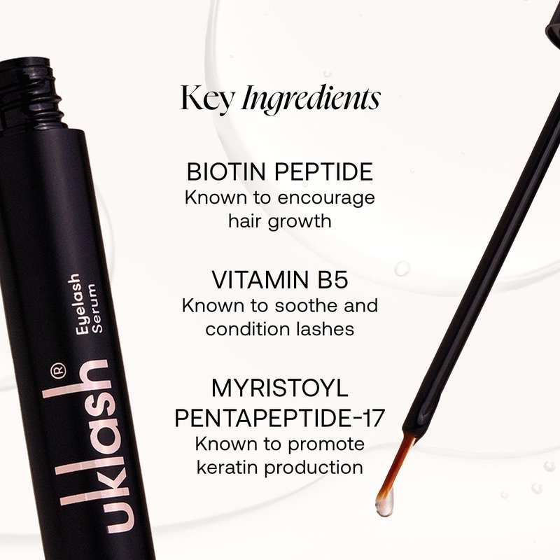 UKLASH Eyelash Growth Serum - #1 Rated Lash Serum for Longer, Fuller Lashes - Formula for Naturally Longer Lashes and Extensions - Vegan & Cruelty-free