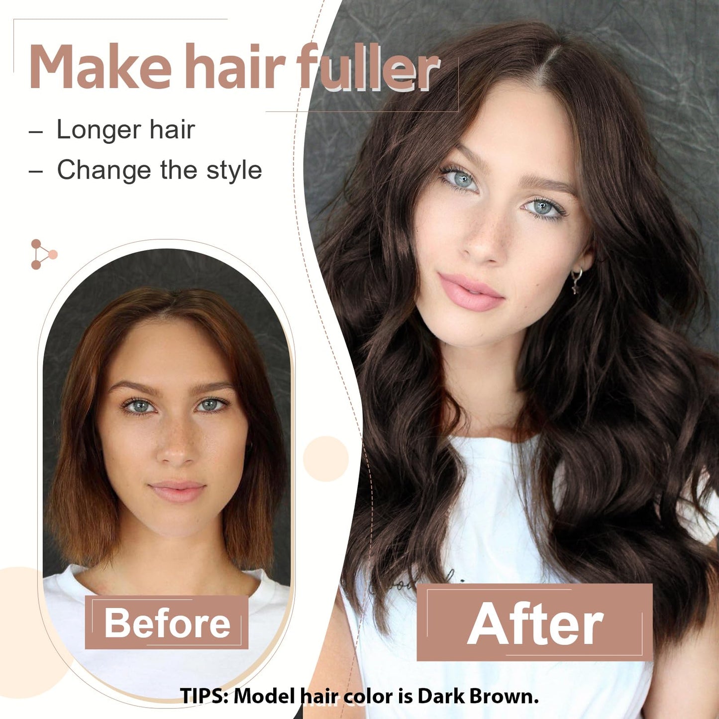 SEGOHAIR Synthetic Hair Topper for Women, 6"x6" Lace Base, Covers Gray Hair, Thinning, High Hairlines, Soft Natural Straight, 4 Clips, Center Parted Bangs 18" Mixed Blonde to White with Dark Root