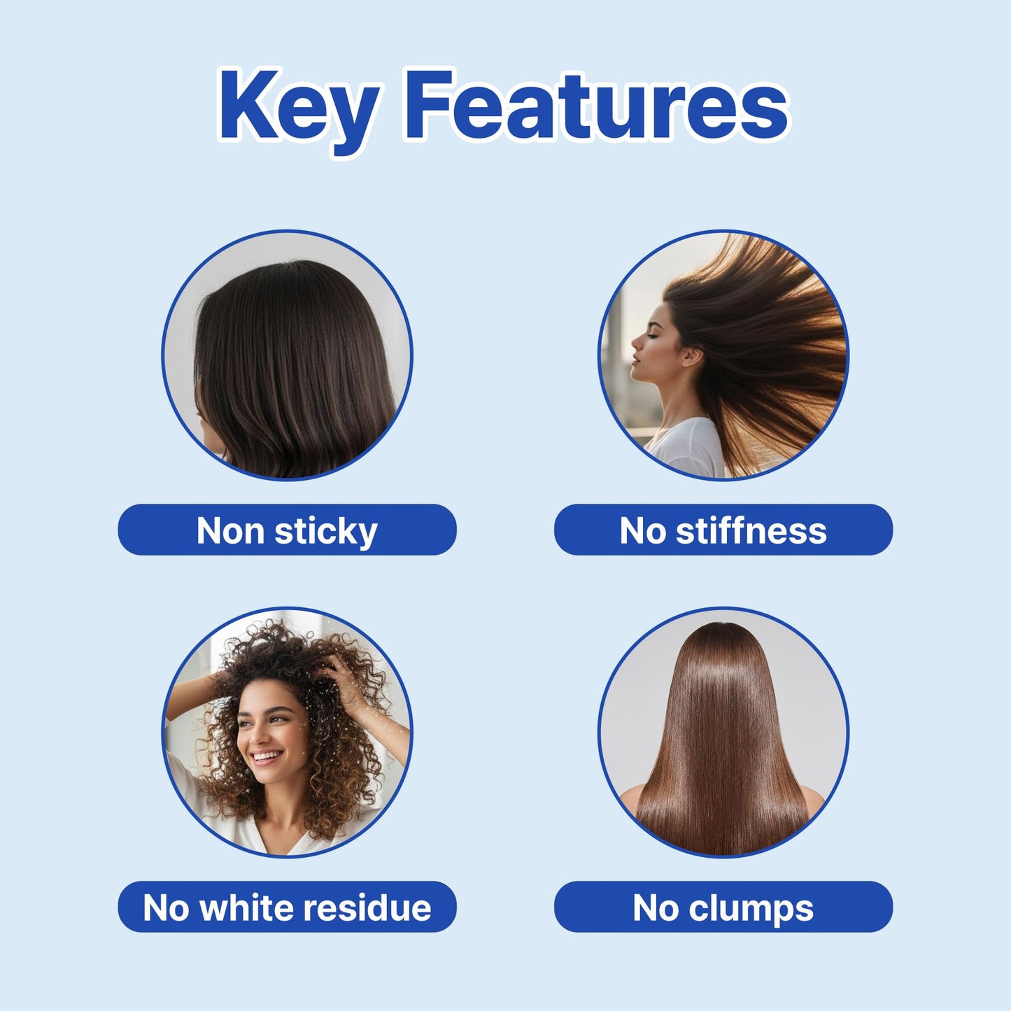 modubom All Day Brush Fixer Matte Sky - Hair Taming Wand for Flyaways and Frizz, Non-Sticky Hair Finishing Stick for Sleek Look, Natural Hold Hair Tamer for Baby Hair & Bangs, Portable Hair Wax Stick