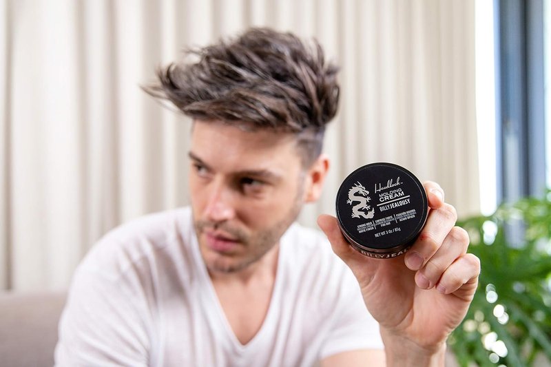 Billy Jealousy Headlock Hair Molding Cream - Strong All-Day Hold, Natural Matte Finish | 3 Ounce