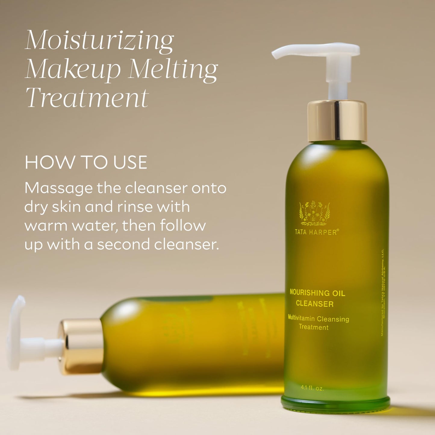 Tata Harper Nourishing Oil Cleanser, Gentle Makeup Removing Cleanser, Cleansing Oil, Natural Skincare, 125ml