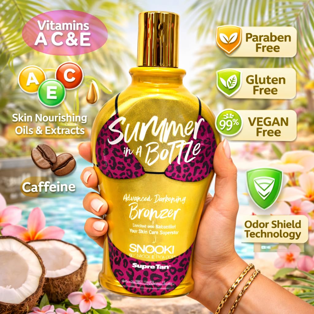 Snooki Summer in a Bottle Advanced Darkening Bronzer Tanning Lotion 12 oz