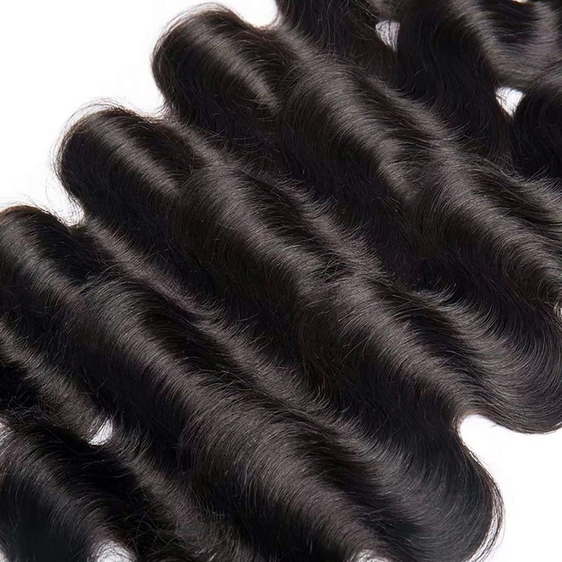 Xddnamei Augfst Virgin Weave Human Hair Bundles 300g 12 14 16 Inch Body Wave Bundles Human Hair Natural Color Inch 12A Unprocessed Sewn In Quick Weave Hair Bundles for Black Women