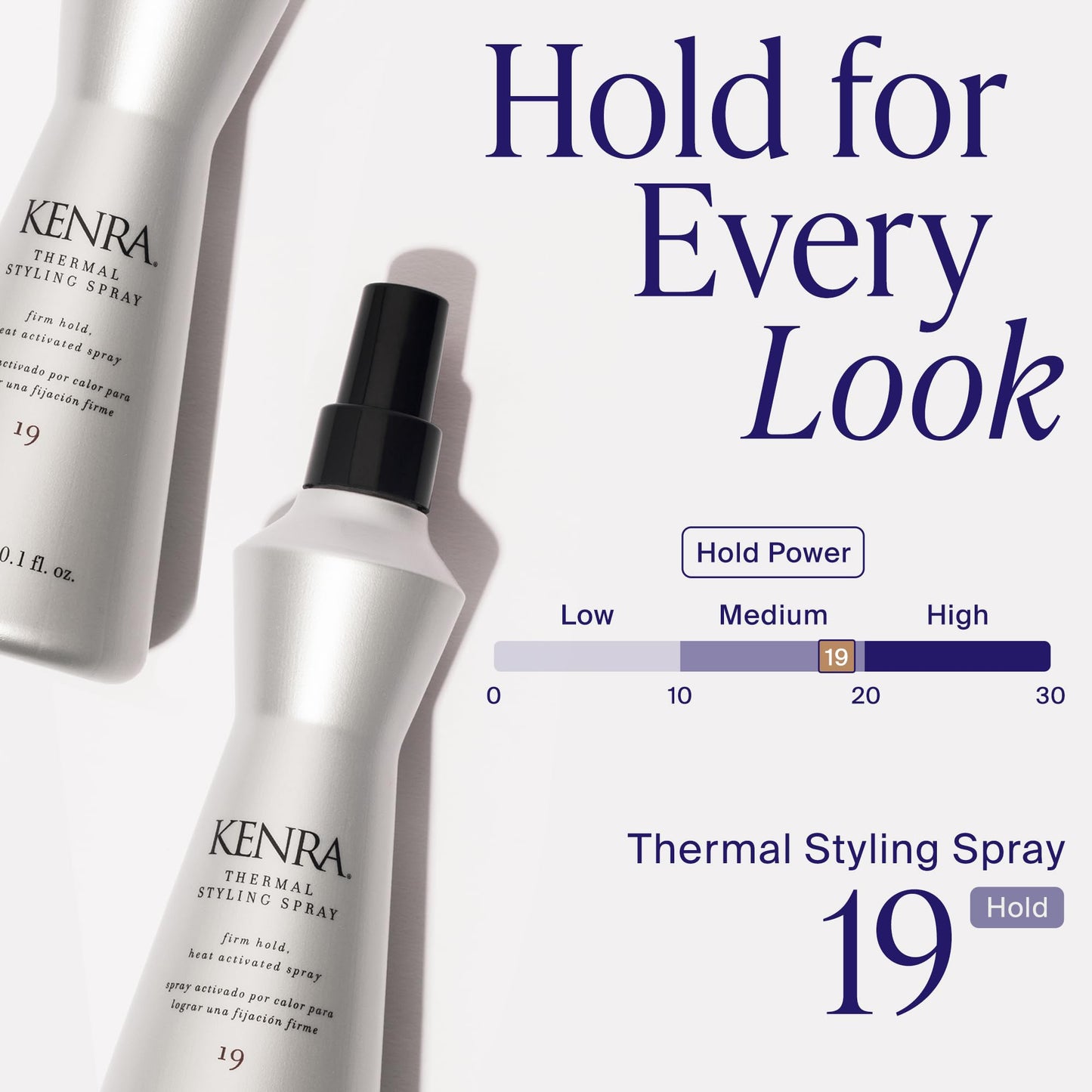 Kenra Professional Thermal Styling Spray 19 | Heat Protection | Firm Hold Heat-Activated | Tames Frizz, Flyaways & Adds Shine | All Hair Types | 10 fl. Oz