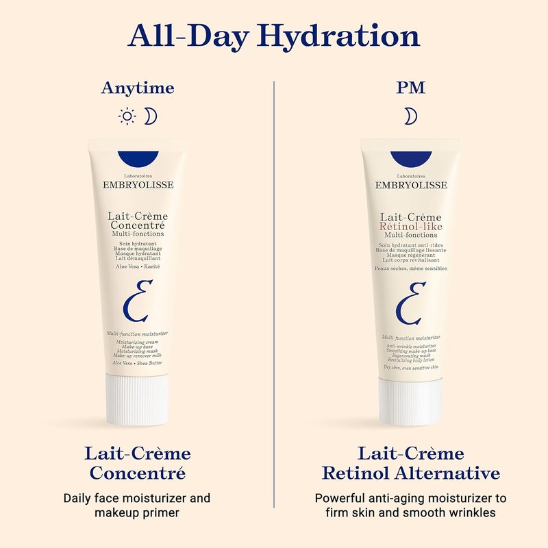 Embryolisse Lait-Crème Concentré - Face Moisturizer & Makeup Primer | Hydrating Cream with Shea Butter & Aloe Vera