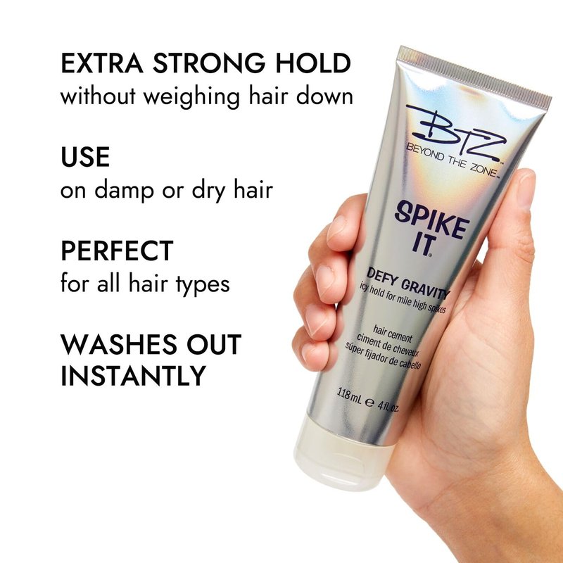 Beyond the Zone Spike It Hair Cement, StrongHold Hair Gel, Great for All Hair Types, 4 oz