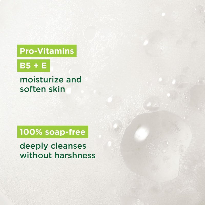 Moisturizing Face Wash - Gentle Facial Cleanser with Vitamin B5 & E | Sulfate-Free, 6 oz