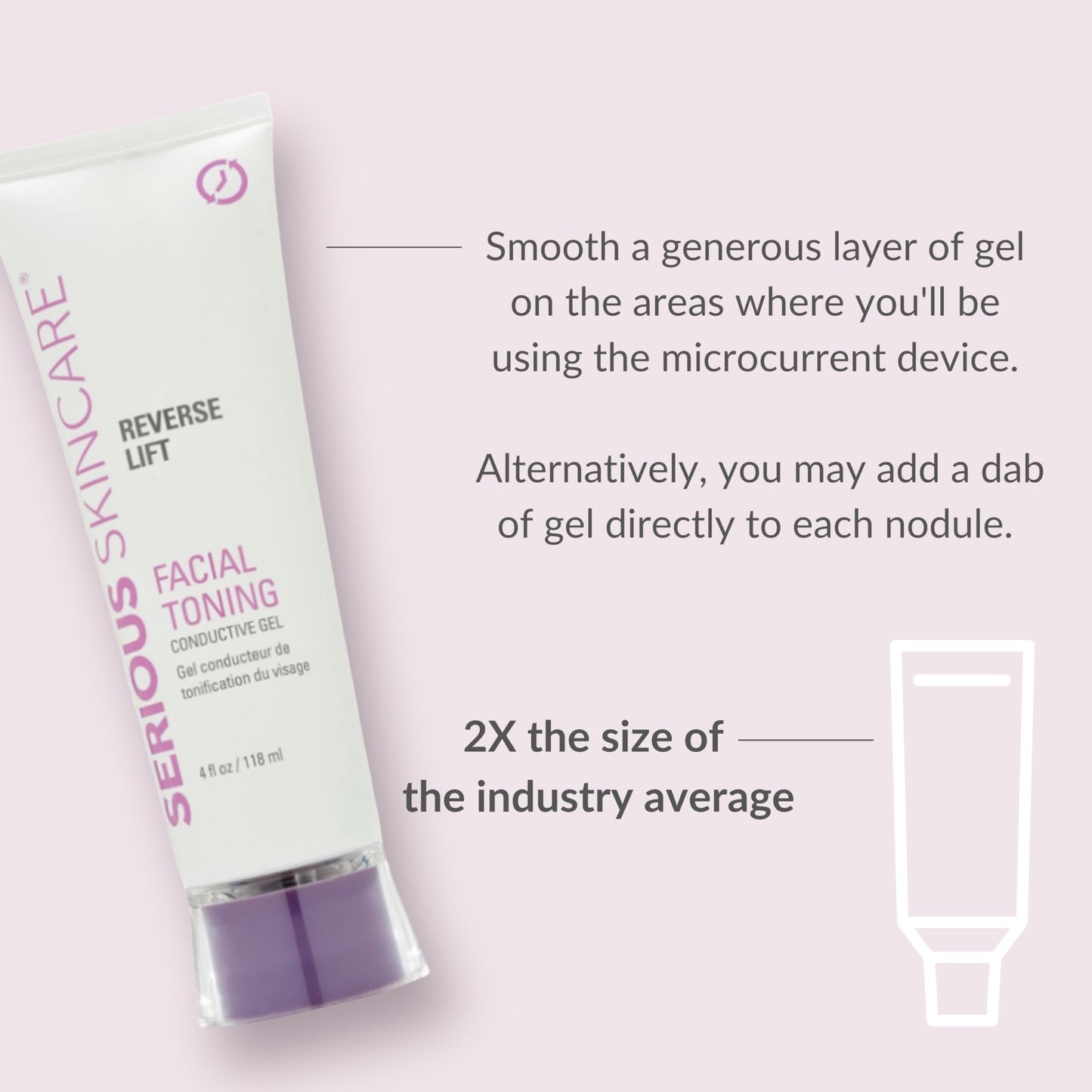 Collagen Based Conductive Activator Gel for Use with Face Microcurrent Toning, Body Contouring, RF Facial Machine - Hydrating Non-Sticky Formula - Easy Glide - Serious Skincare Reverse Lift 4 oz