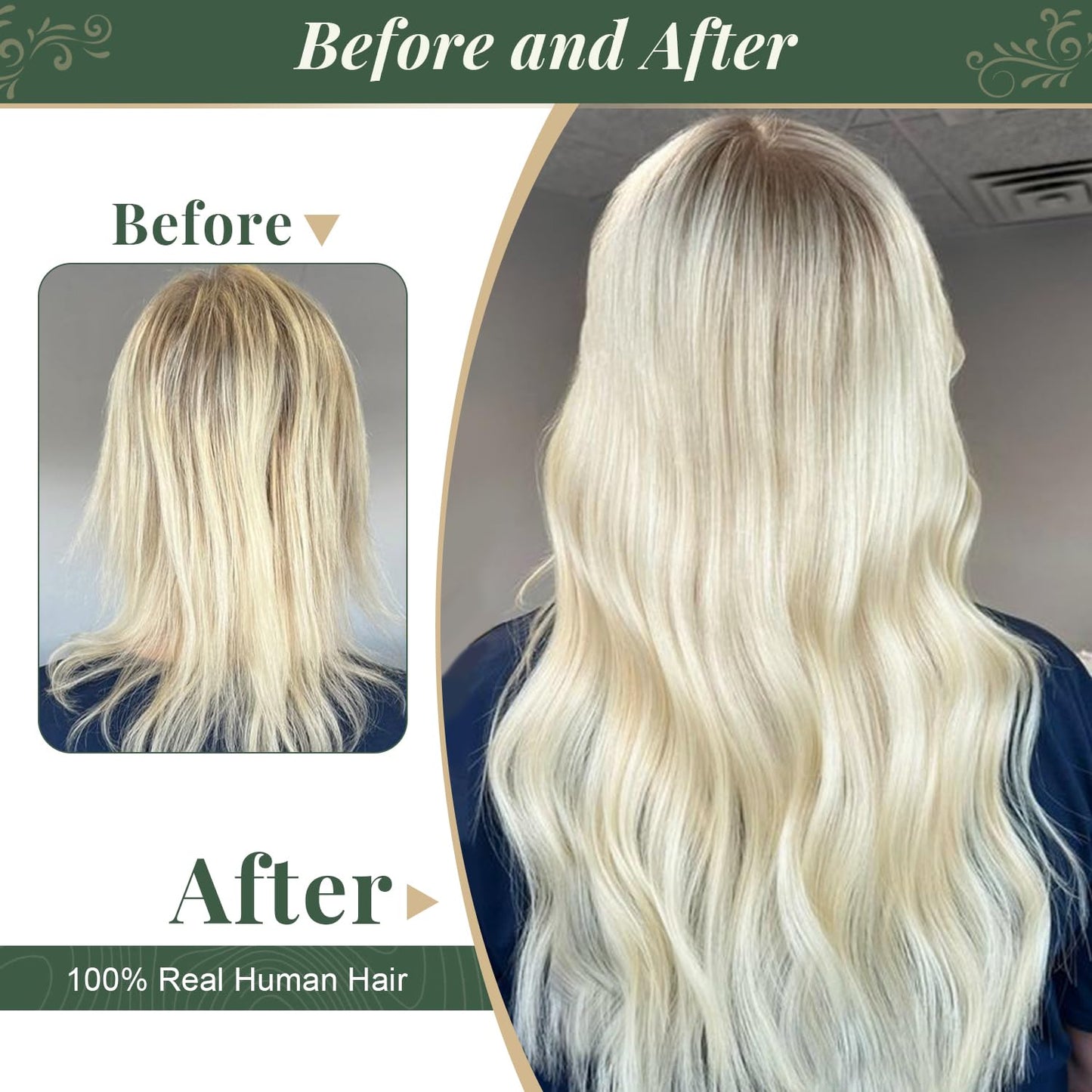 Missme Tape in Hair Extensions Human Hair 16 inch 20 Pcs 40g #60 Platinum Blonde Tape ins Human Hair Extensions Remy Hair Skin Weft Seamless Invisible Silky Straight Thick Ends Add Length