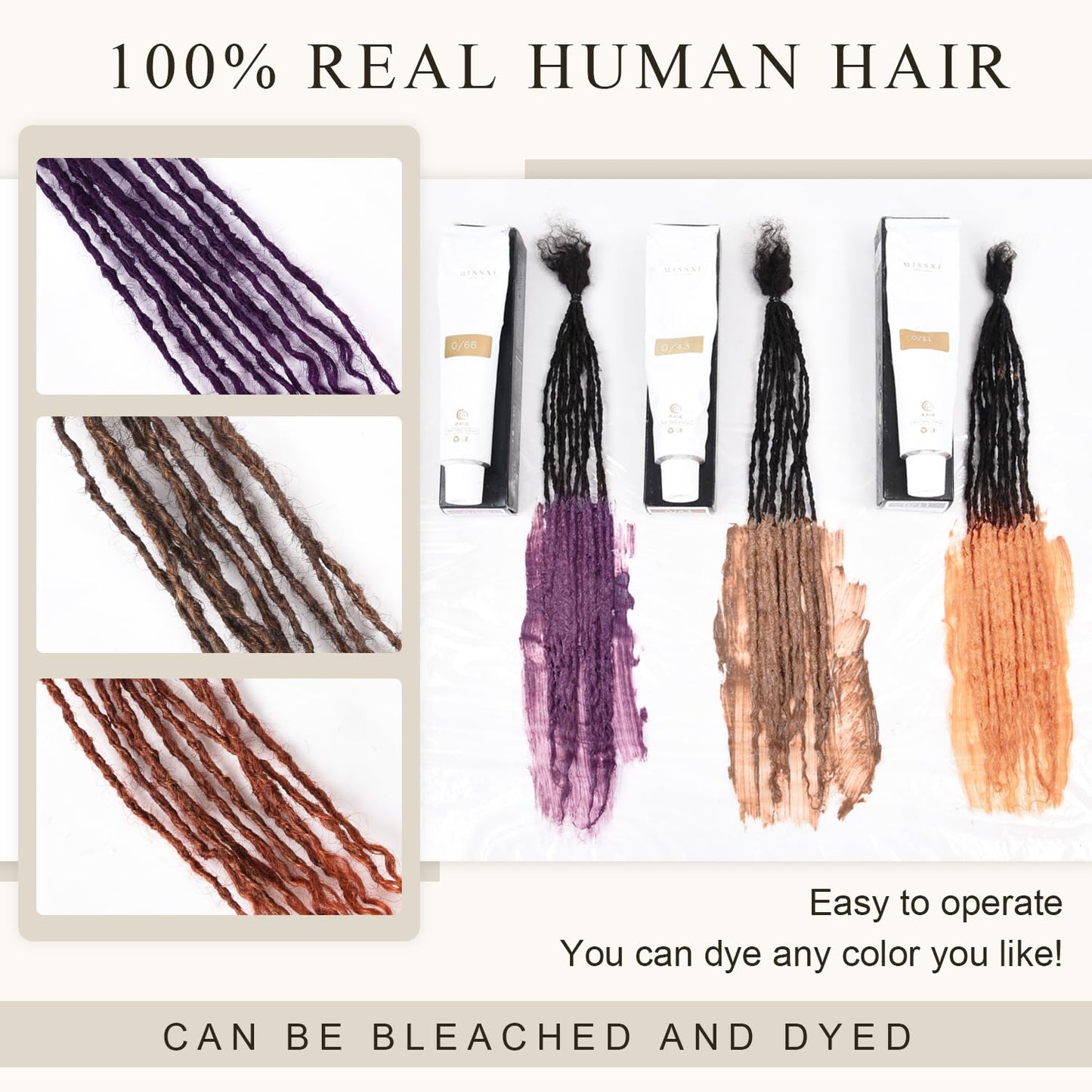 DAIXI Handmade Interlocking Sisterlocks Curly Tips 100% Real Human Hair Permanent Micro Locs Extensions Natural Looking Soft Dreadlocks Can Be Bleached and Dyed (1B - 0.2cm, 10 Inch 30 Strands)