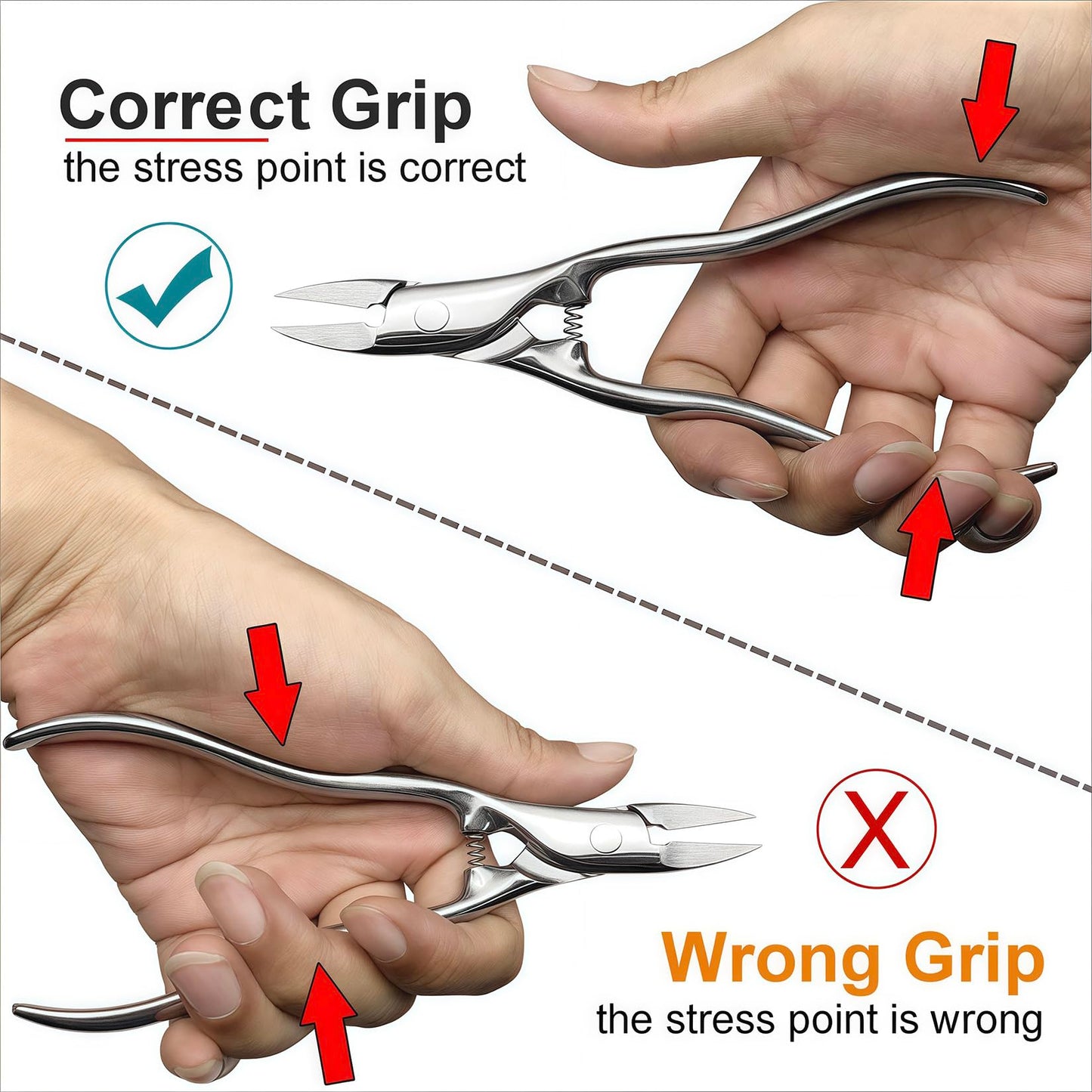 VOGARB 5Pcs Long Handle Toenail Clippers Set