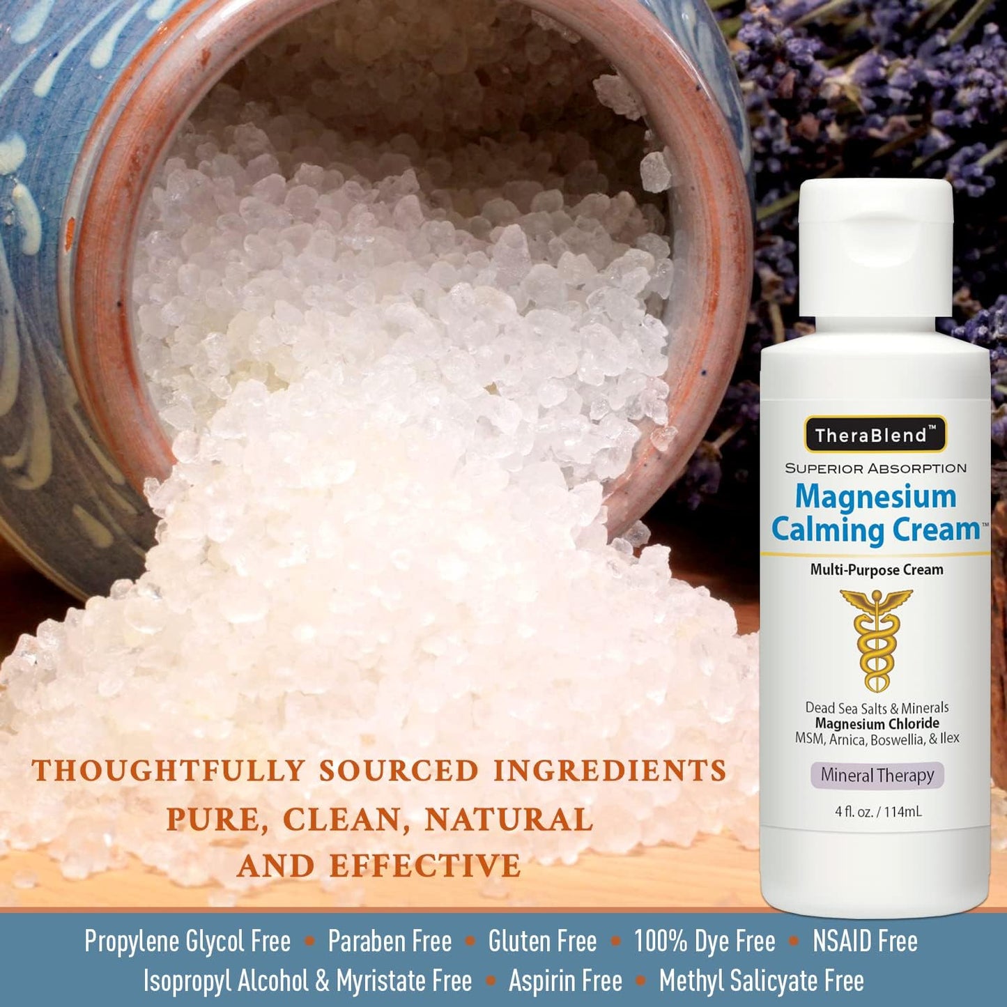 Magnesium Calming Cream - Soothing Moisturizer for Stress Relief | 4 oz