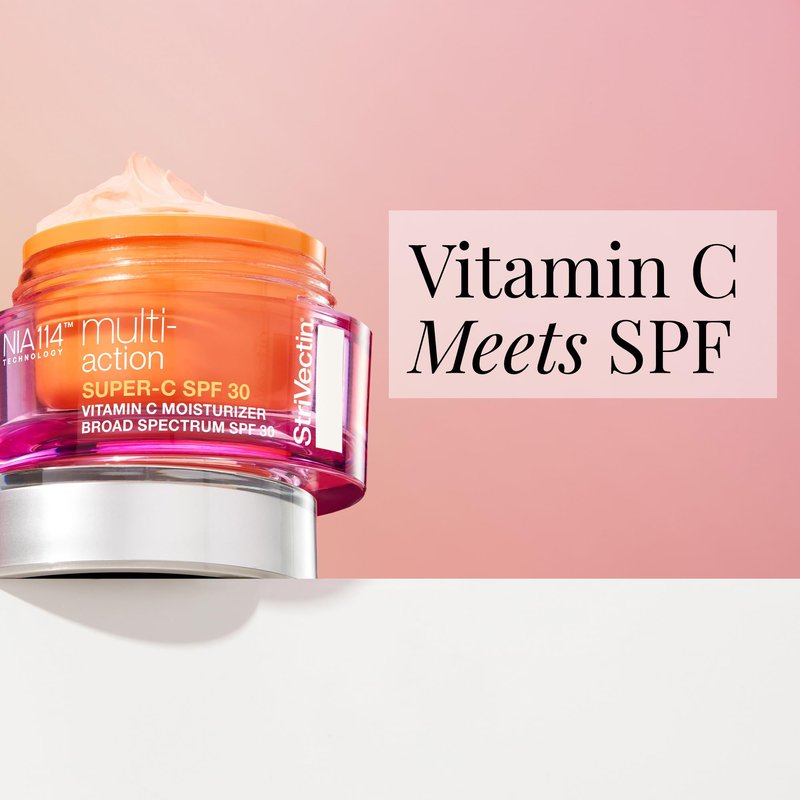 StriVectin Multi-Action Super-C SPF 30 Vitamin C Moisturizer and Daily Sunscreen for Brightening and Smoothing Fine Lines, 1.7 Fl Oz
