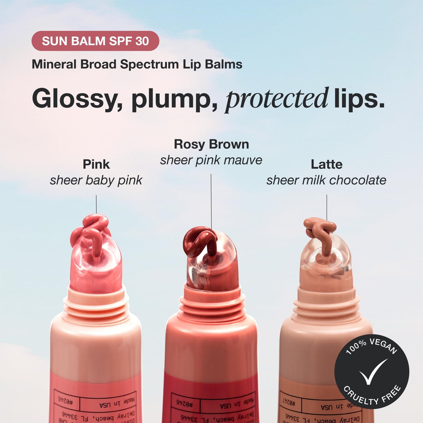 INNBEAUTY Project Sun Balm Mineral SPF 30 Lip Balm with Tint, Rosy Brown Shade, 0.6 OZ (17ml)