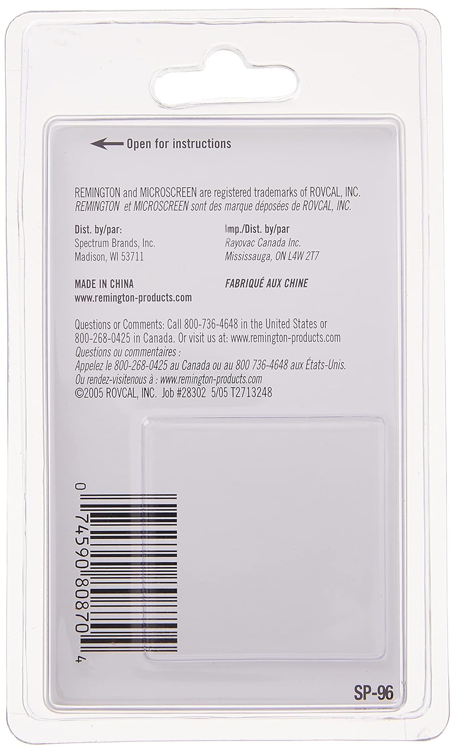 Remington Replacement Foil Cutters & Heads - Precision Shaving Accessories | Black