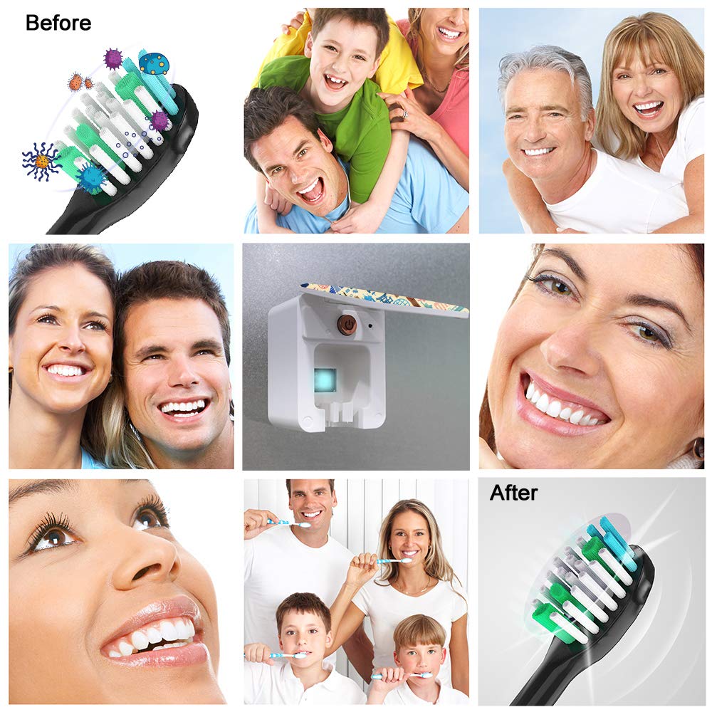 Wagner & Stern UV Toothbrush Sanitizer. Rechargeable Battery, 3D Design, Compatible with All Brush Heads.