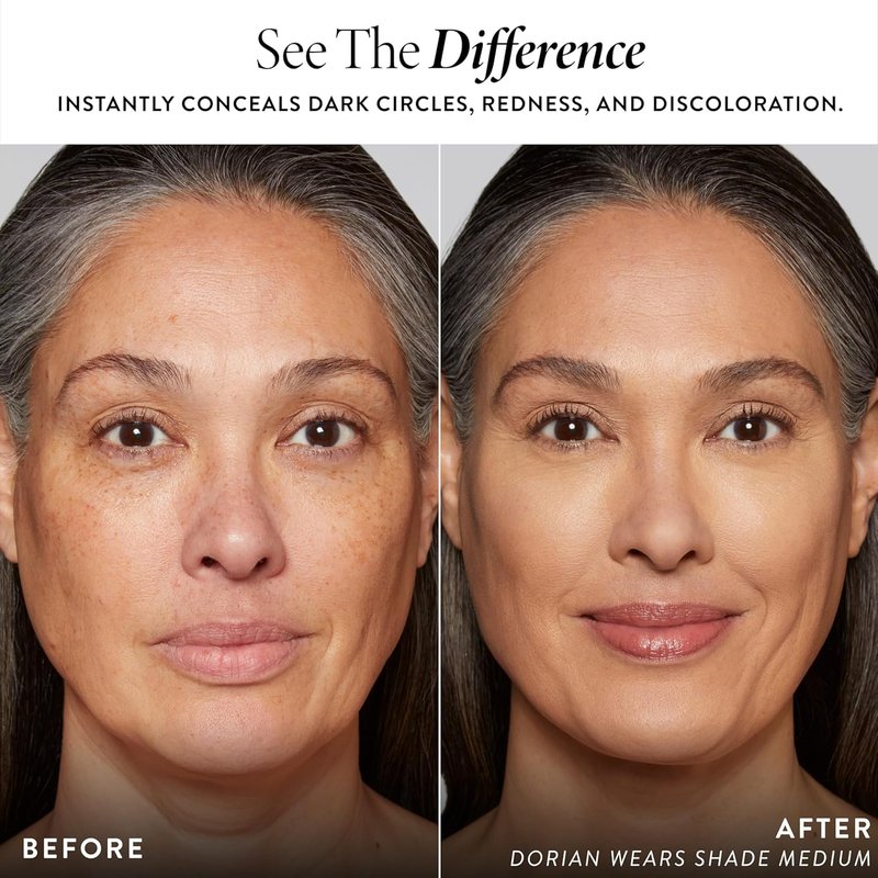 Ideal Fix Under Eye Concealer for Mature Skin - Full Coverage, Anti-Aging | 1 Porcelain - Hydrating & Crease-Free