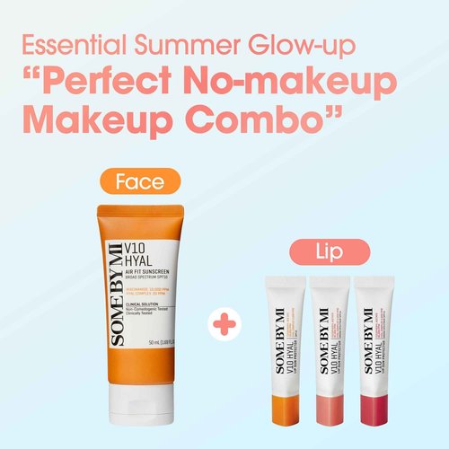 SOME BY MI V10 Hyal Lip Sun Protector Rosy – Pack of 2, 0.46oz – Korean Tinted Glow SPF 15 Sunscreen Lip Balm for Dry & Sensitive Lips – Hydrating with Hyaluronic Acid & Vitamin E – Korean Skin Care