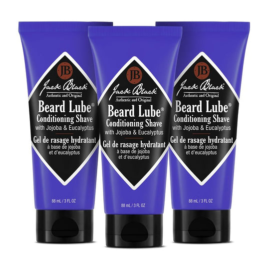 Jack Black Beard Lube Conditioning Shave - Mens Gifts, Beard Conditioner for Men, Beard Softener for Men, Mens Beard Care, Christmas Gifts for Men, Beard Gifts for Him, 3 Fl Oz (3-pack)