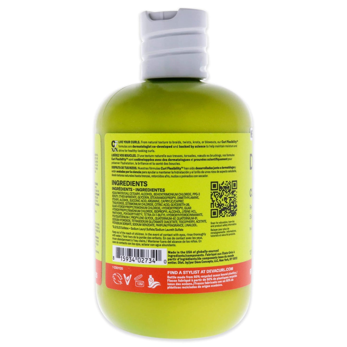 DevaCurl CurlBond Re-Coiling Cream Conditioner, Cozy Getaway, 12 fl. oz.