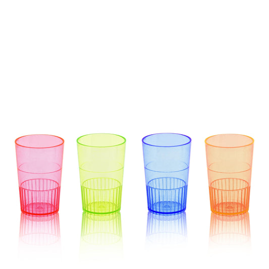 True Multicolor Plastic Party Shot Glasses, 1.5 Ounce Disposable Shot Glasses, Assorted Colors, Set of 8