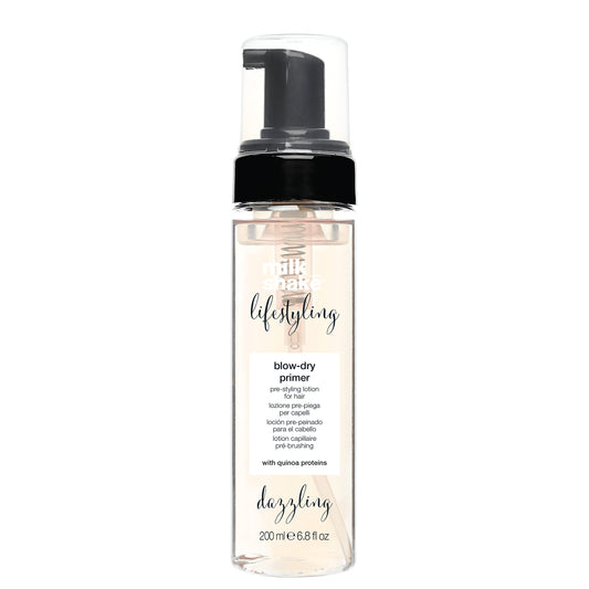milk_shake Blow Dry Primer | Body-boosting blow-dry base for soft, flat hair | Reduces drying time, protects from heat & improves styling performance