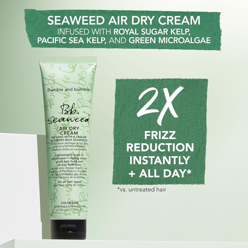 Bumble and Bumble Seaweed Nourishing Air Dry Hair Cream - Hydrating Leave-In Conditioner for All Hair Types | Anti-Frizz, Soft Hold