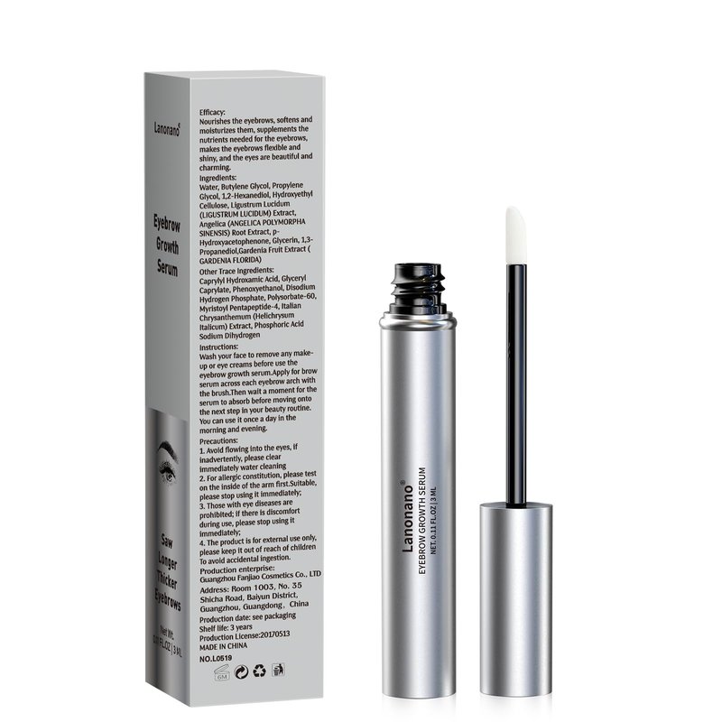 Lanonano Eyebrow Serum, Fuller & Longer Looking Eyebrow Growth Serum, Advanced Eyebrow Enhancement