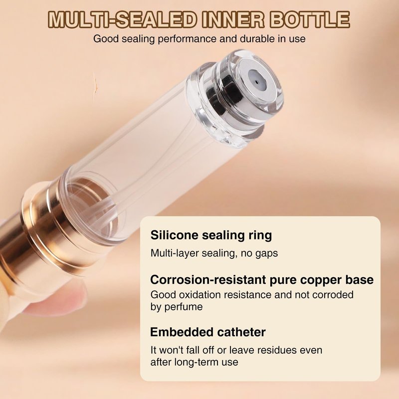 VZYUVY 4 Pcs Refillable Perfume Bottle Travel, Perfume Travel Atomizer, Mini Cologne Dispenser for Women Men