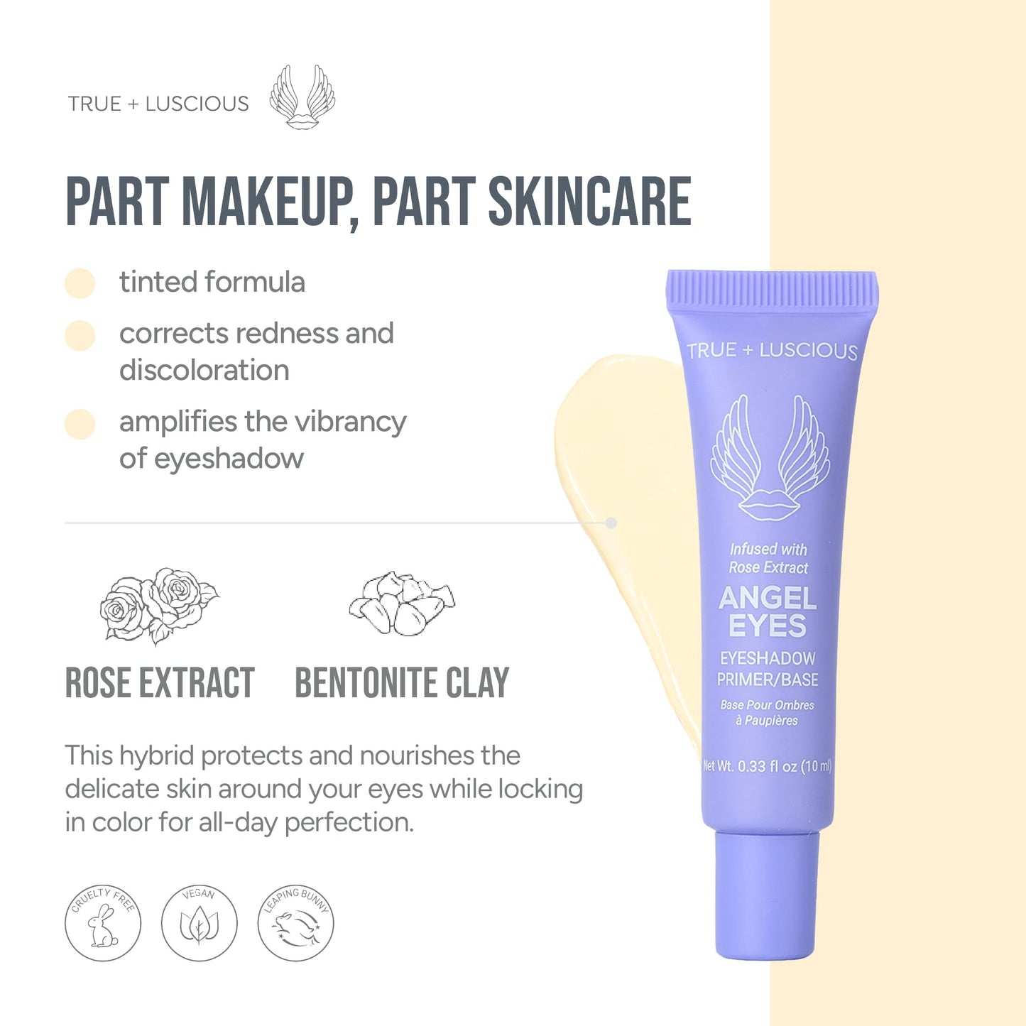 True + Luscious Brow Definer Pencil | Pomade and Powder Combo with Organic Castor Oil | Fills Shapes Eyebrows Waterproof Long-Lasting Vegan Cruelty-Free Clean | Rose Extracts Bentonite Clay | Blonde