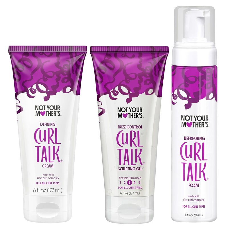Not Your Mother's Curl Talk Sculpting Gel & Defining Cream Set | Frizz Control for All Curly Hair Types - 6 & 8 Fl Oz