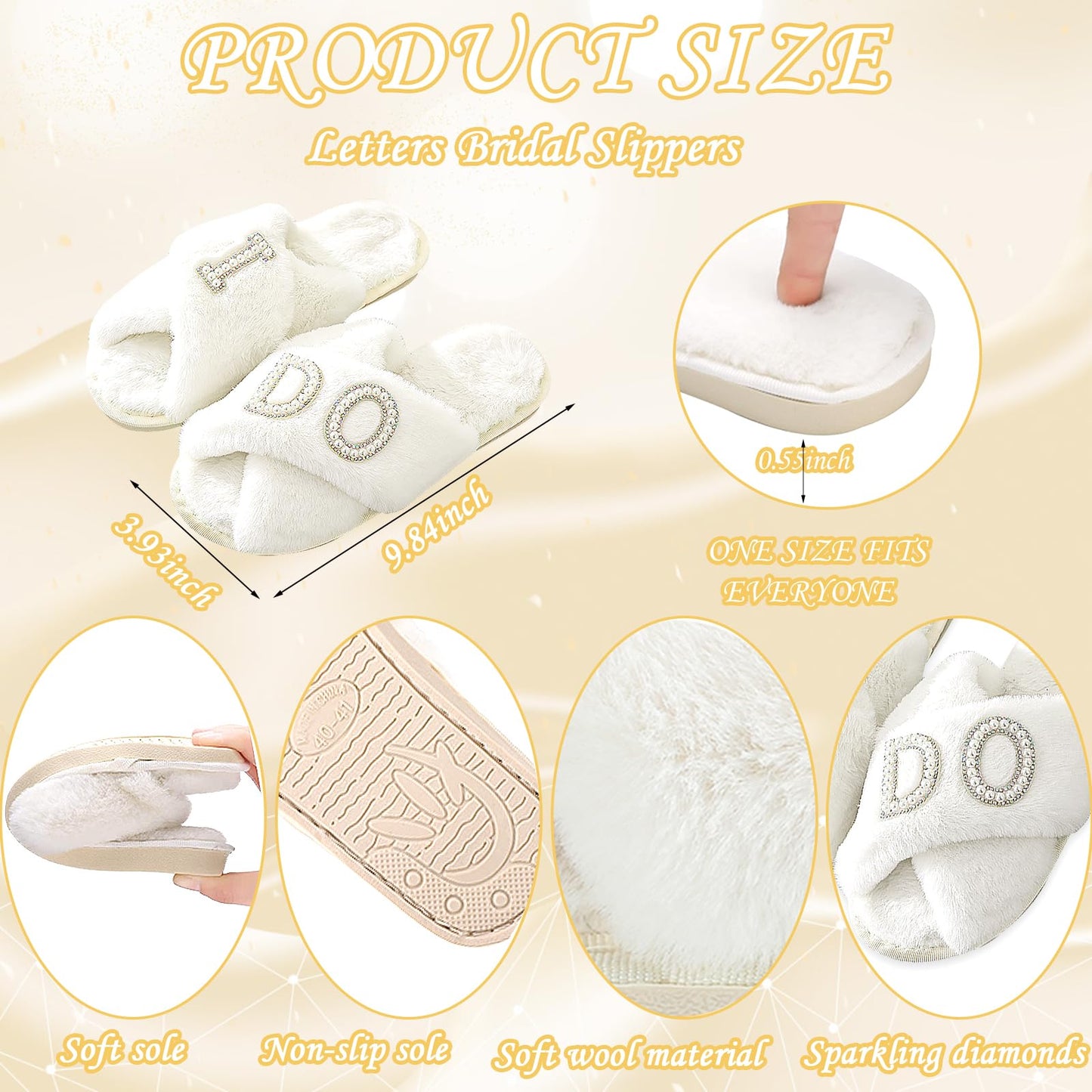 Tkifoda Bride to Be Gifts, Bridal Shower Gifts, Wedding Gift, Bride Tote Bag Makeup Bag Robe Slippers Hair Clip I Do Slippers Wedding Robe Cosmetic Bag