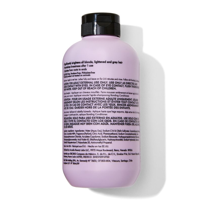 Bondbar Purple Brightening Shampoo for Blonde, Lightened & Gray Hair, Neutralizes Brassiness, Repairs, Protects, Hydrates, Vegan, CrueltyFree, 8 Fl. Oz