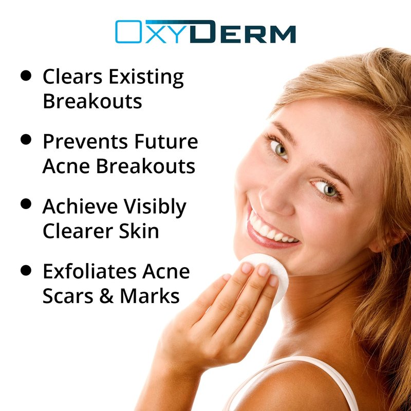 Acne Treatment Pads - Clear Clogged Pores & Fight Breakouts | 60 Count, Oily Skin Solution