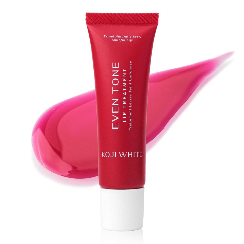 Koji White Lip Discoloration Treatment for Dark Lips | Moisturizer & Hydrating Lip with 1% Kojic Acid, Hyaluronic Acid, Vitamin C, Carrot Oil - Beeswax-Free, Vegan Chapstick, 0.23 Fl Oz
