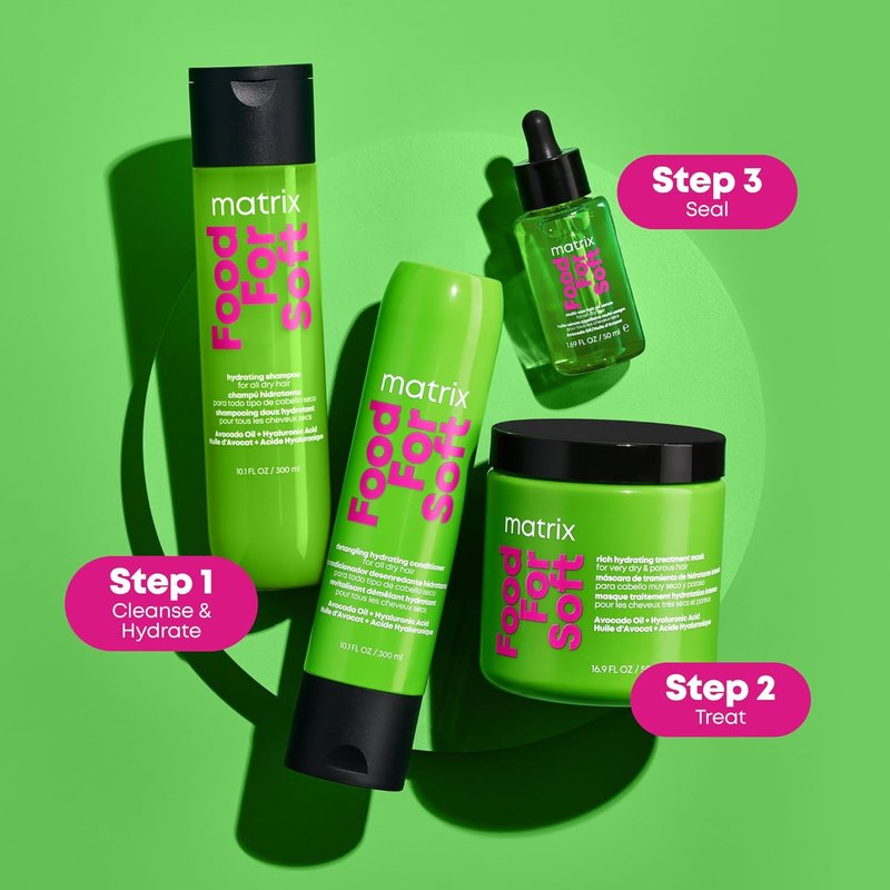 MATRIX Soft Shampoo for Dry, Brittle Hair - Hydrating Formula with Avocado Oil & Hyaluronic Acid | Vegan, All Hair Types