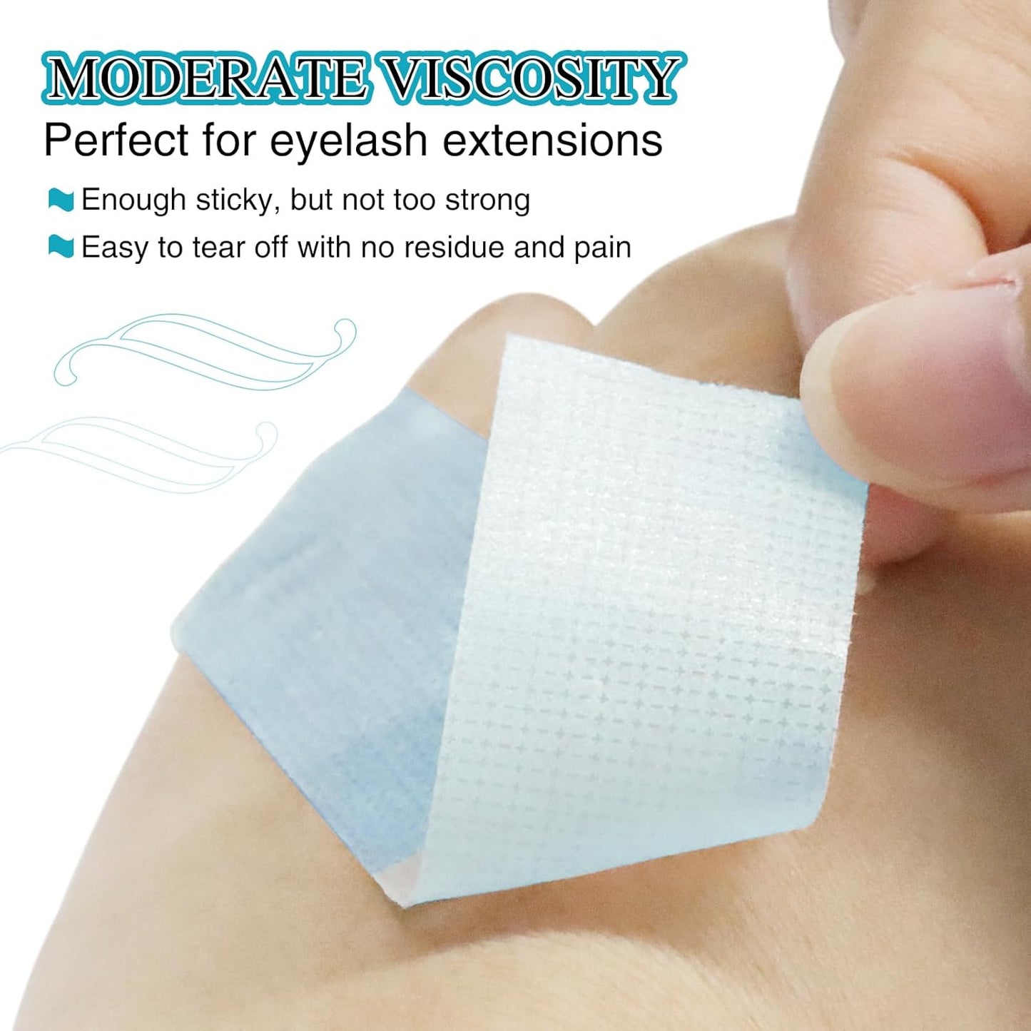 LZM Lash Tape for Eyelash Extensions - Silicone Gel, Latex-Free, Sensitive Skin | 1in x 4yd, 2 Rolls Blue