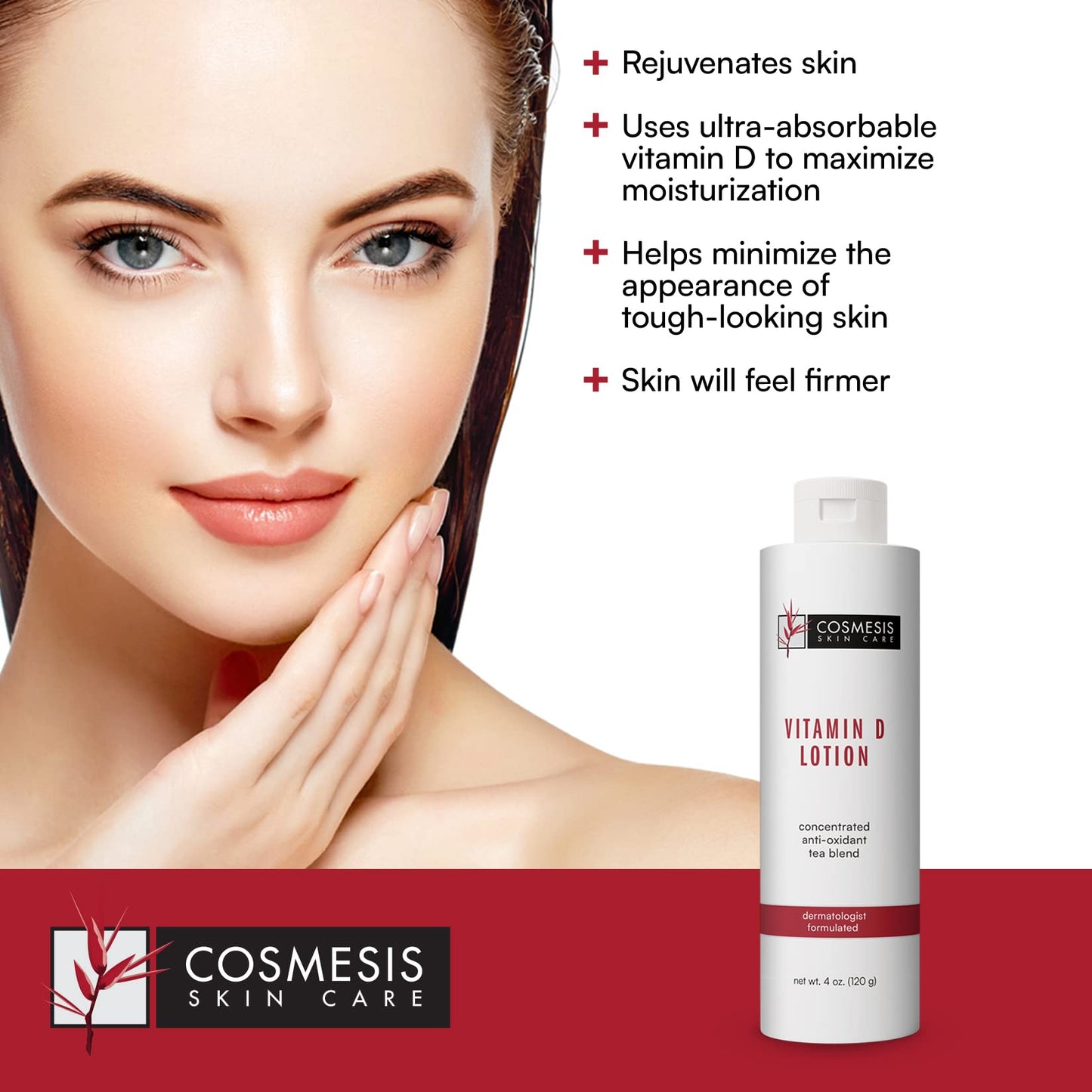 Ultra-Moisturizing Vitamin D Lotion - Rejuvenate Dry Skin, Minimize Rough Patches & Restore Natural Appearance - 4oz