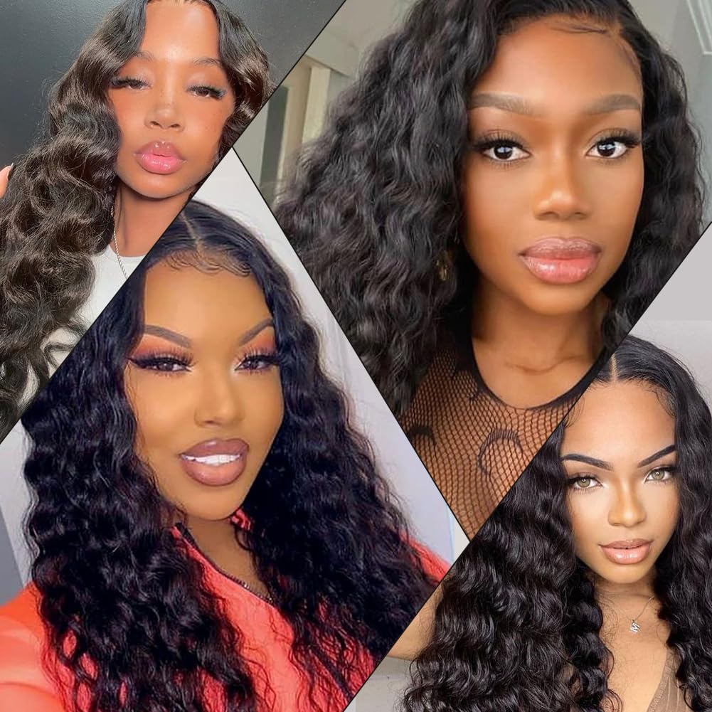 Sent Hair Remy Human Hair 4x4 Loose Deep Wave Lace Closure Human Virgin Hair Piece Free Part with Baby Hair Natural Color 16"