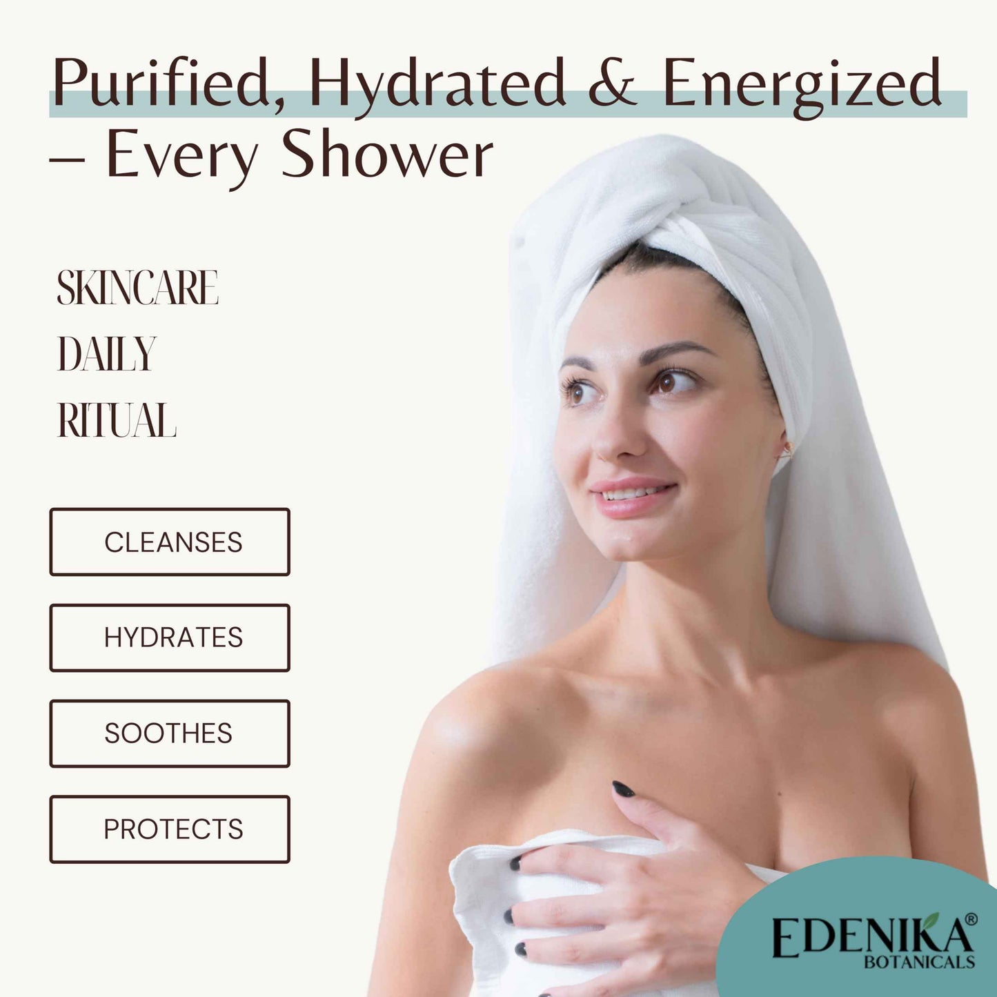 EDENIKA BOTANICALS Cocoa Butter Body Wash, Cleanses, Hydrates & Nourishes, Deep Moisturizing Shower Gel for Dry and Sensitive Skin, Women & Men, Organic & Natural, 16 fl oz, 2-Pack