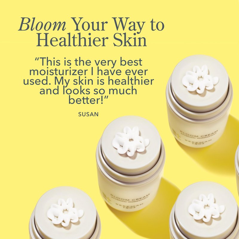 Beekman 1802 Bloom Cream Goat Milk Face Moisturizer, 100 mL - Lightweight, Gentle, Deeply Hydrating & Nourishes Skin Barrier - All Skin Types - Cruelty Free