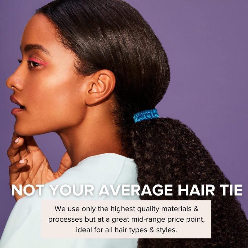 SILKE Hair Ties - Cleopatra | 100% Luxurious Silk Scrunchies (6 Pack) | Gentle on Hair, All Hold, No Damage | Ideal for All Hair Types & Styles
