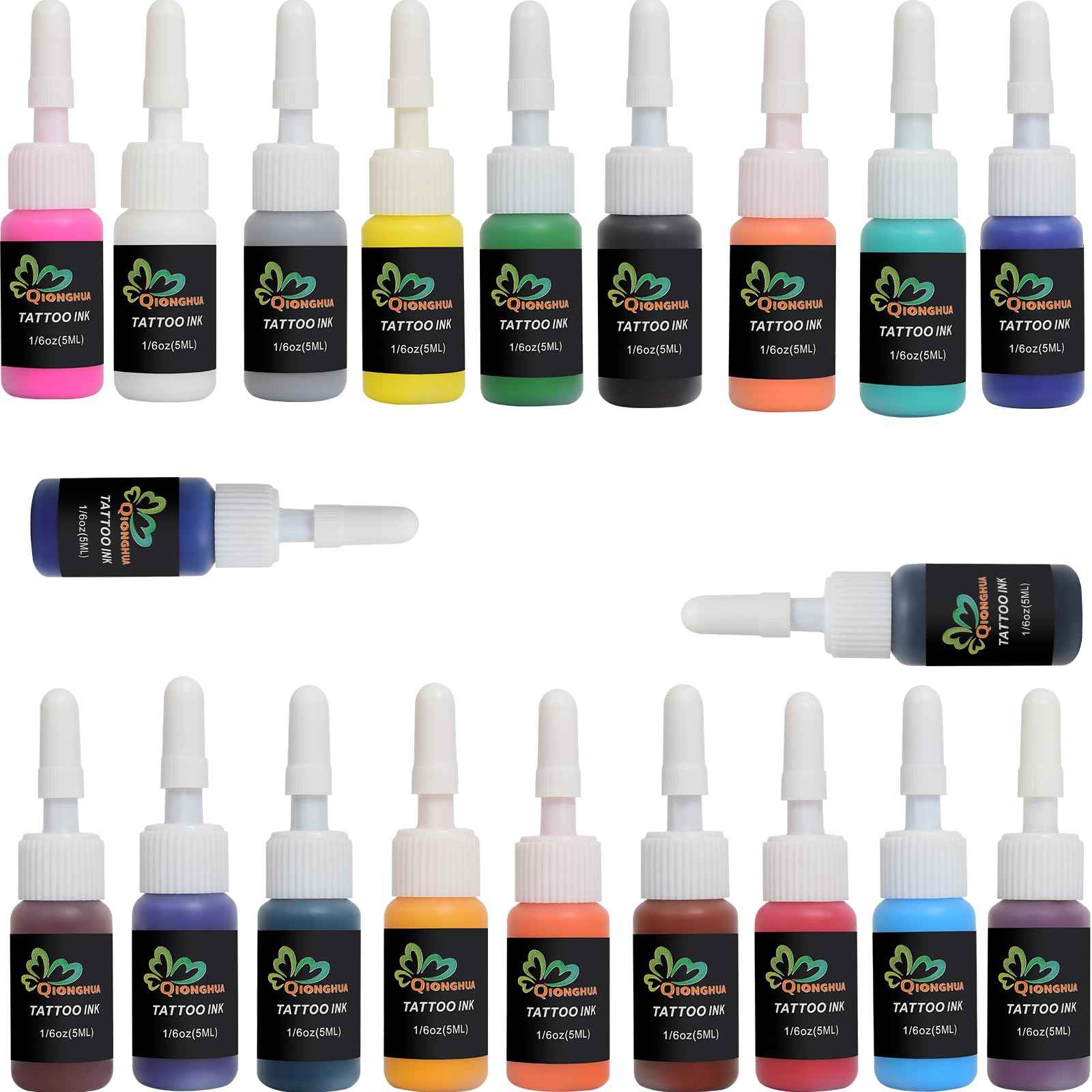 Ink Set 1/6 oz (5ml) Supply Ink 20 Colors Pigment Kit Ink