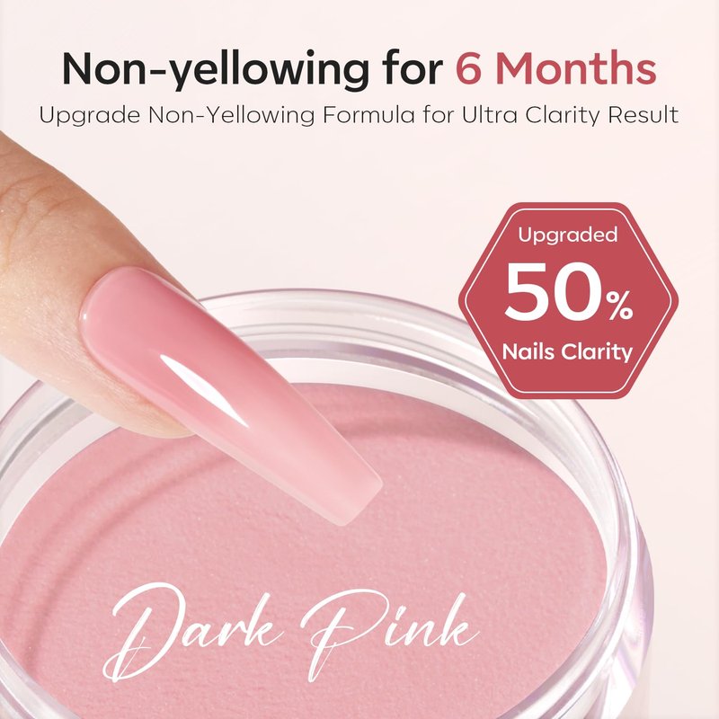 Modelones Acrylic Powder, 4.23oz Upgraded Cover Pink Nail Acrylic Powder for Nail Art 3D Carving French Nails Extensions, Non-Yellowing, Valentines Day Gifts for Women