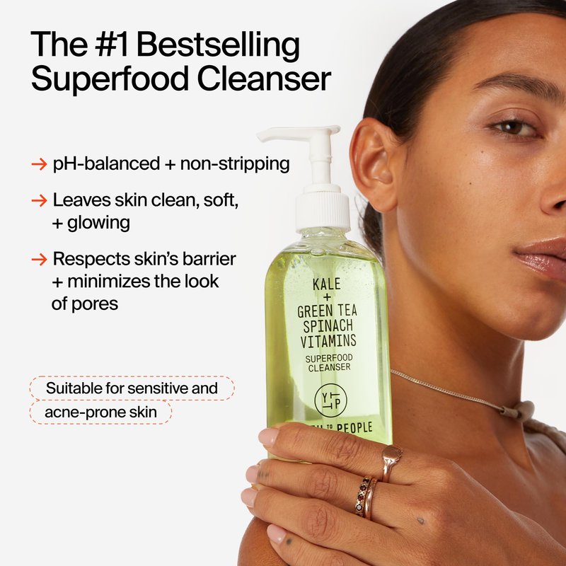 Youth To The People Superfood Daily Duo Kit - Travel Size Superfood Cleanser (2oz) + Air-Whip Moisture Cream (2oz) - Dewy Hydration - Vegan Face Wash + Face Cream Moisturizer Skincare Gift Set