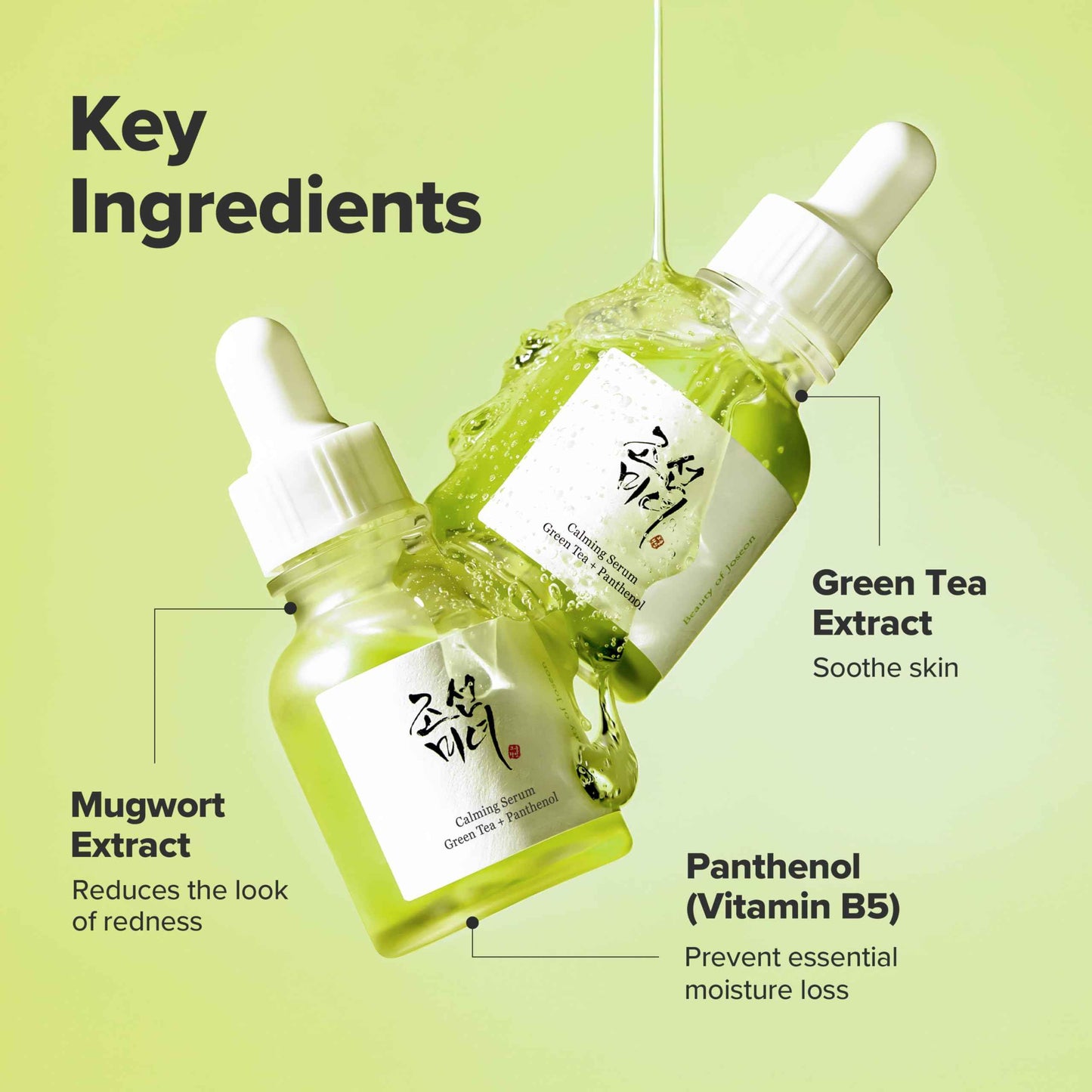 Beauty of Joseon Calming Serum Green Tea Panthenol Soothing, Moisturizing Sensitive, Acne-Prone, UV Irritated Skin, Daily Korean Skin Care for Men and Women, 30ml 1 fl.oz