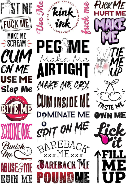 Kink Ink - 30 Sexy Naughty Temporary Tattoo Kinky Adult Fake Sticker